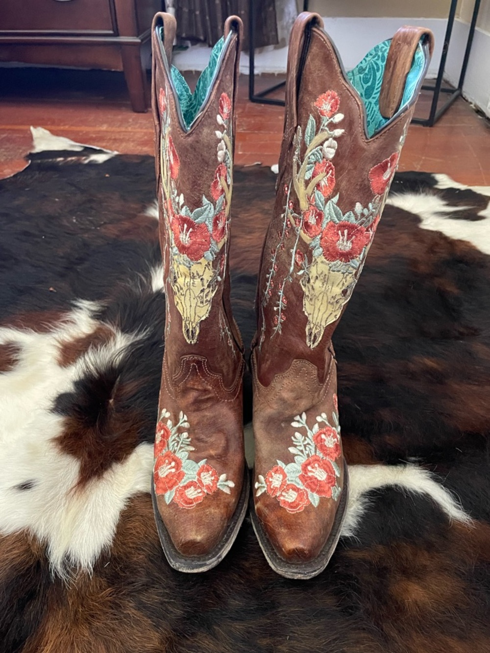 Corral Floral and Deer Skull Boots